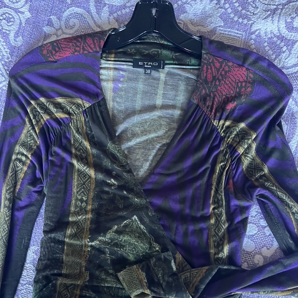 Etro faux wrap dress size 38 - Picture 3 of 5